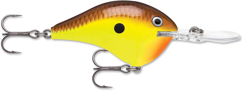 Rapala Dives-To Crankbait Lures DT08 - Chartreuse Brown