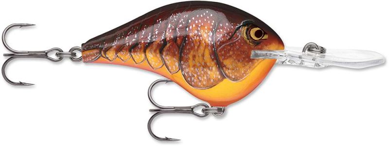 Rapala Dives-To Crankbait Lures DT08 - Dark Brown Crawdad