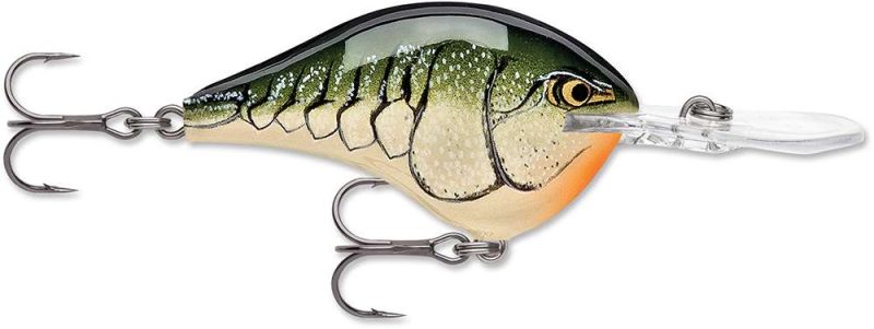 Rapala Dives-To Crankbait Lures DT08 - Olive Green Crawdad