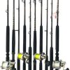 Reel Salty Waterproof 10 Fishing Rod Wall/Ceiling Storage Rack