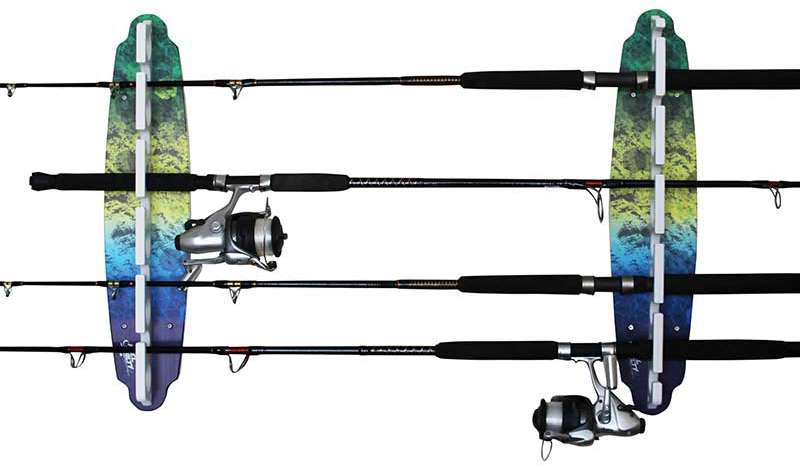 Reel Salty Waterproof 11 Fishing Rod Wall/Ceiling Rack - Mahi