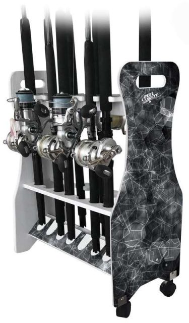 Reel Salty Waterproof 16 Fishing Rod Rolling Holder/Storage Rack