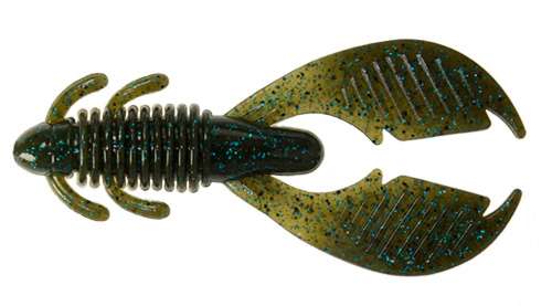 Reins Ax Craw Lure 4in - Green Pumpkin Blue