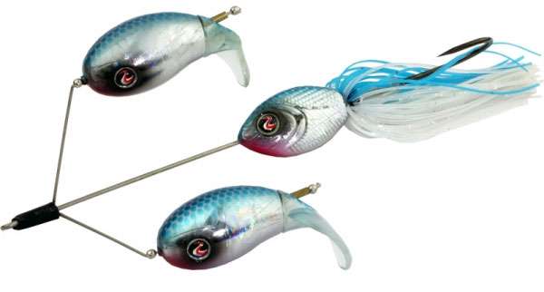 River2Sea Double Plopper Buzzbait Lure - Blue Blood