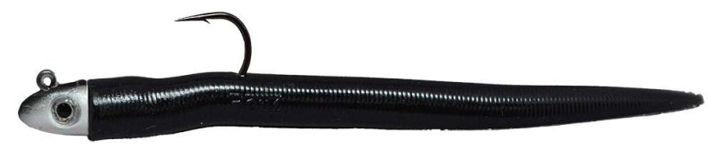 RonZ Original Series Rigged Soft Bait - 8in - 1-1/2oz - Black Pearl