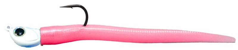 RonZ Shallow Water Rigged Soft Bait - White Head - Pink Fluorescent