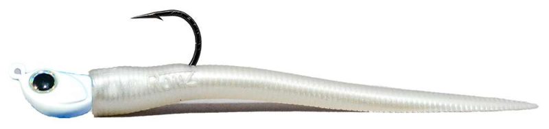 RonZ Shallow Water Series Rigged Soft Bait - White Head - White Pearl