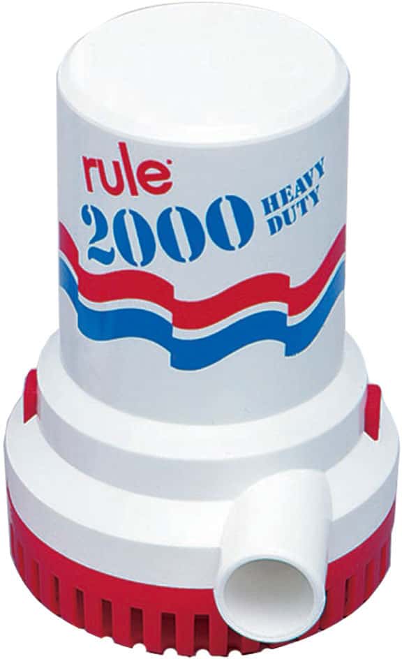 Rule 10-6UL 2000 GPH Non-Automatic Bilge Pump - 12v - UL w/ 6' Leads