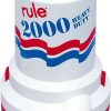 Rule 2000 Non-Automatic 12v Electric Submersible Bilge Pump