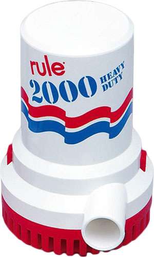 Rule 2000 Non-Automatic 12v Electric Submersible Bilge Pump