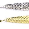 Runoff Hammered Diamond Jig - 2oz - Chrome w/ Green Tail - HAMJIGTAIL 2oz Chrome w/Green Tail