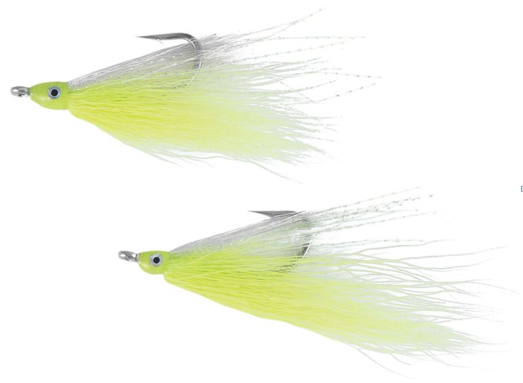 SPRO Bucktail Teaser Hooks - 2/0 - Chartreuse/White