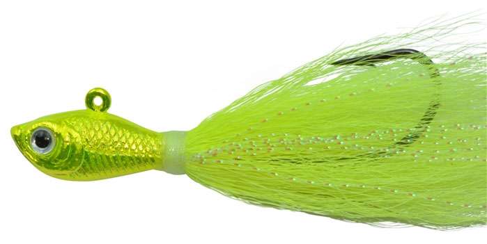 SPRO Chrome Bucktail Jig - 1 oz. Chrome Chartreuse - SBTJCRC-1