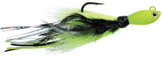 SPRO Power Bucktail Custom Jig - 1oz - Crazy Chartreuse/Black