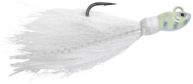 SPRO Power Bucktail Zebra Glow Jig - 1-1/2oz - White