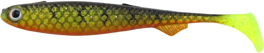 Salmo Slick Shad 7 Swimbait - Gold Fluorescent Perch UV