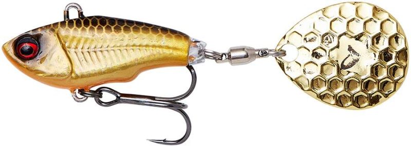 Savage Gear Fat Tail Spin - 3/4oz - Black and Gold