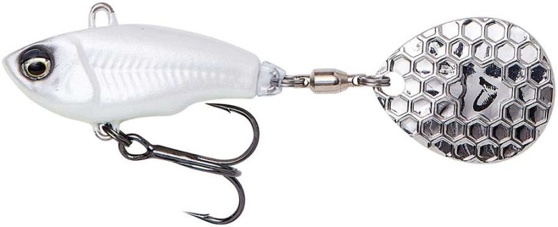 Savage Gear Fat Tail Spin - 3/4oz - White Glow