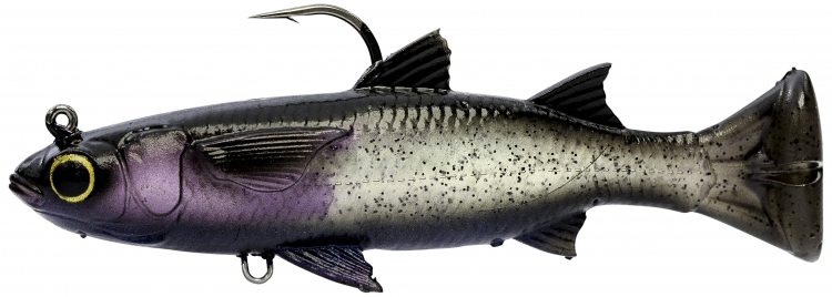 Savage Gear Pulse Tail Mullet RTF Swimbait - 4in - Dark Mullet