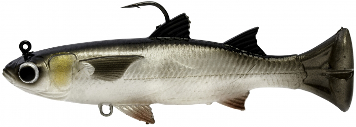 Savage Gear Pulse Tail Mullet RTF Swimbait - 4in - White Mullet