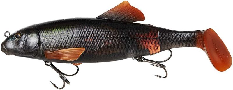 Savage Gear Sucker Swimbait - 12in Moderate Sink - Black Orange Flash