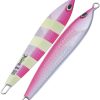 Sea Falcon Z Slide Jig - 120g - Pink Zebra Stripe Glow