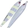 Sea Falcon Z Slide Jig - 120g - Silver Zebra Stripe Glow