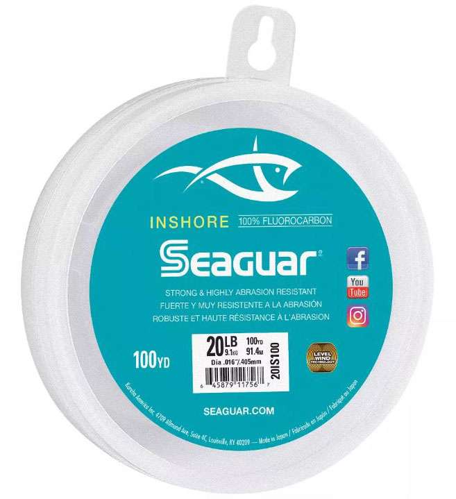 Seaguar Inshore Fluorocarbon Leader - 12lb - 100yd