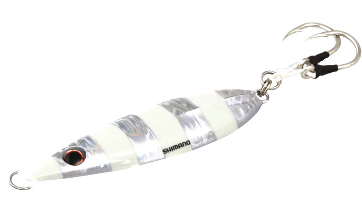 Shimano BFLFF160 Butterfly Flat-Fall Jigs 160g ZG Zebra Glow