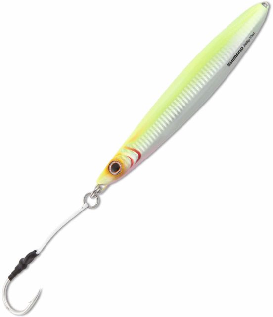 Shimano BFLFS112 Butterfly Flatside Jig - 112g Chartreuse Silver