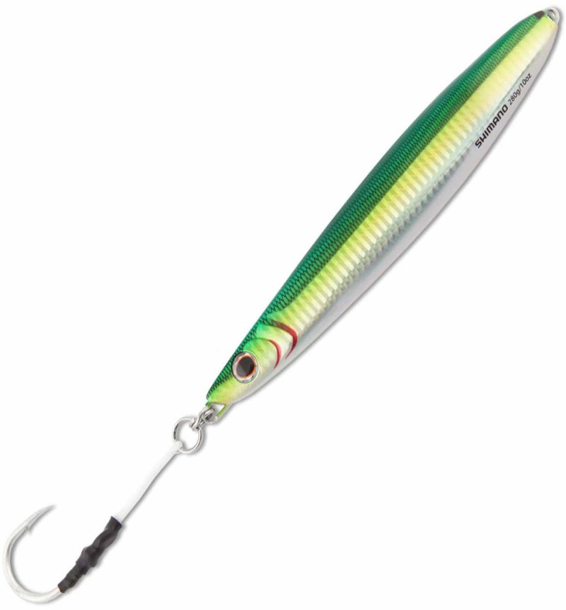 Shimano BFLFS140 Butterfly Flatside Jig - 140g Green Silver