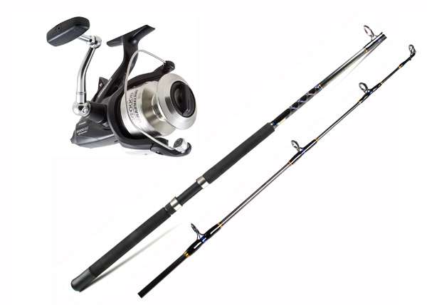 Shimano BTR8000OC Baitrunner OC Reel / Ande ATS-5701A MH Spin Combo