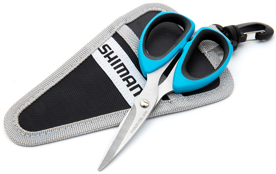 Shimano Brutas Silver Nickel 5in Braid Scissors w/ Sheath