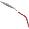 Sportfish Products Hammered Silver Jig - 1oz - Dark Red