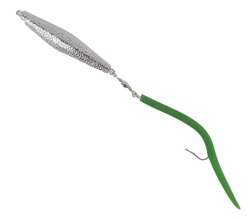 Sportfish Products Hammered Silver Jig - 2oz - Green