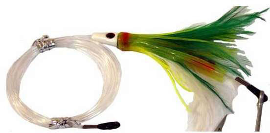 Sportfish Products OA09-2W Sport Feather Lures Green/Yellow - OA09-2W Green/Yellow