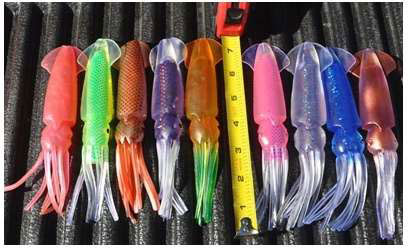 Squidnation Mauler Squid Lures 7in Clear Glitter