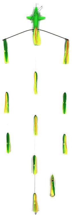 Sterling Tackle 18in Tracker Bar w/ 6in Bulb Squid - Port - Zucchini