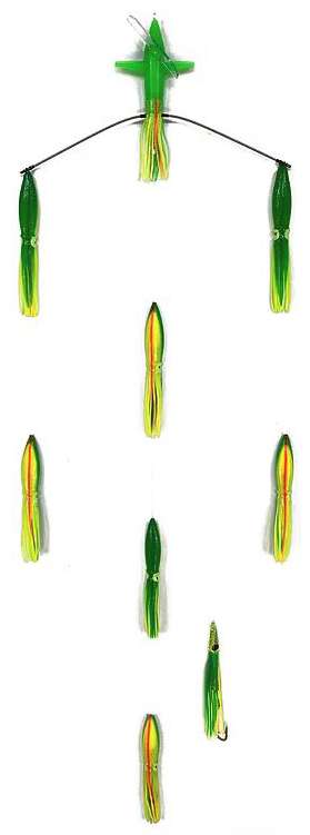 Sterling Tackle 18in Tracker Bar w/ 9in Squid - Starboard - Zucchini