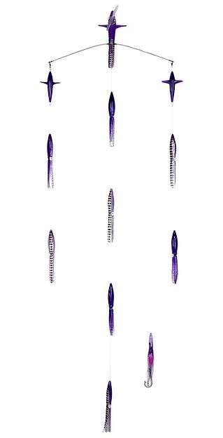 Sterling Tackle 22in Dial Tracker Bar w/ 9in Bulb Squid - Purple/Black