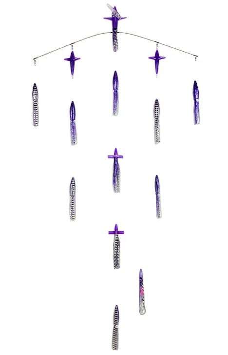 Sterling Tackle 36in Dial Tracker Bar w/ 9in Bulb Squid - Purple/Black