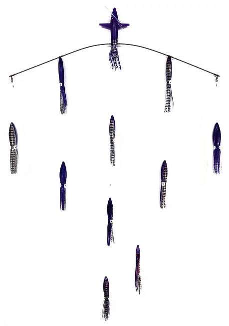 Sterling Tackle 36in Tracker - 9in Squid - Starboard - Purple/Black