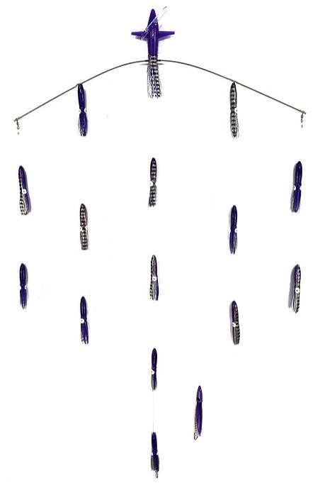 Sterling Tackle 36in Tracker Bar - 6in Squid - Port - Purple/Black