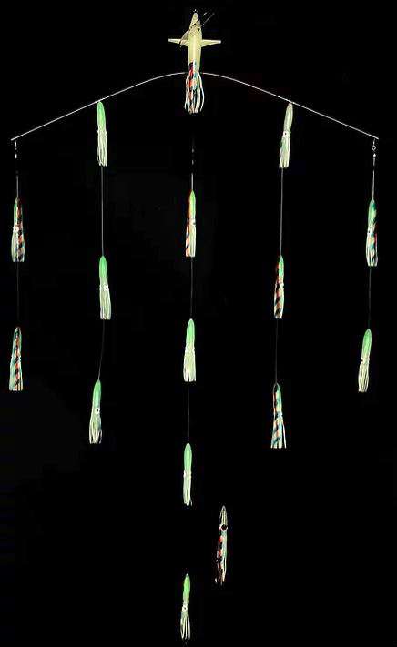 Sterling Tackle 36in Tracker Bar w/ 6in Bulb Squid - Port - Glow