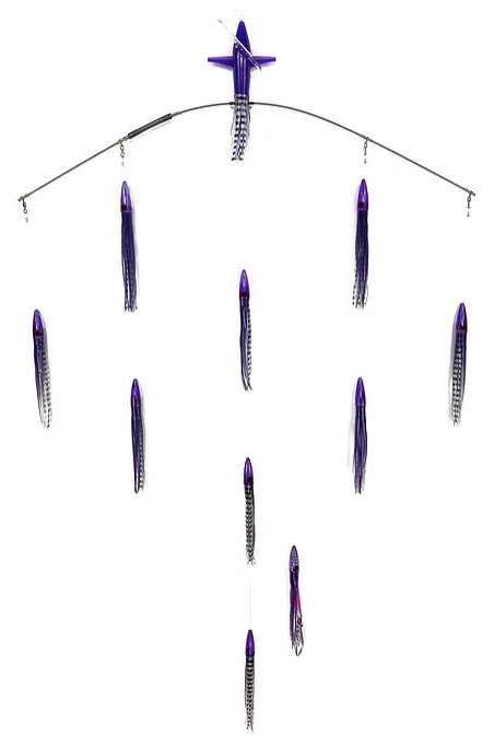 Sterling Tackle 36in Tracker Bar w/ 9in Machines - Port - Purple/Black