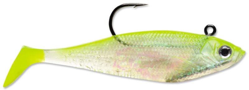 Storm WSS03 WildEye Swim Shad 3 Inch 3 Pack SHCS Shiner Chart Silver - WSS03 SHCS Shiner Chartreuse Silver