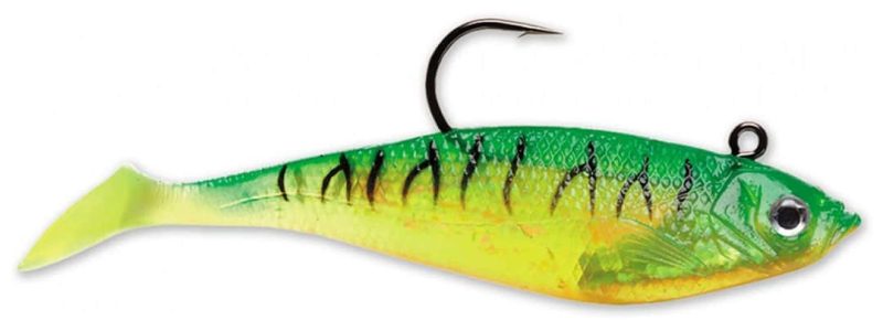 Storm WSS04 WildEye Swim Shad 4 Inch 3 Pack FT Fire Tiger - WSS04 FT Fire Tiger