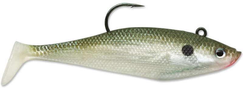 Storm WSS04 WildEye Swim Shad 4 Inch 3 Pack OLSD Olive Shad - WSS04 OLSD Olive Shad