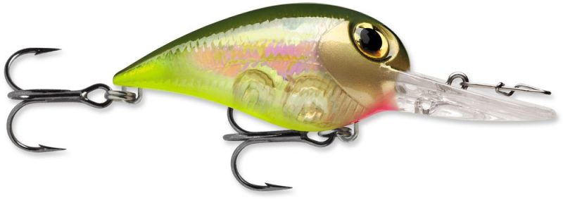 Storm Wiggle Wart MadFlash Crankbait - Olive Chartreuse Glow