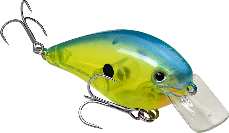 Strike King KVD 1.5 Hard Knock Squarebill - Chartreuse Blue Crystal